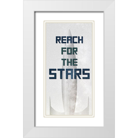 Reach 1 White Modern Wood Framed Art Print with Double Matting by Allen, Kimberly