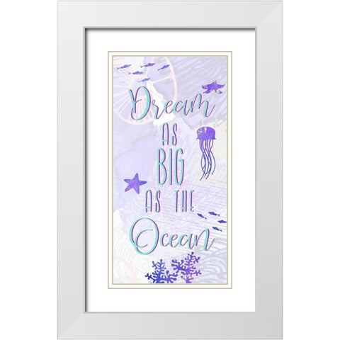 As Big as the Ocean 1 White Modern Wood Framed Art Print with Double Matting by Allen, Kimberly