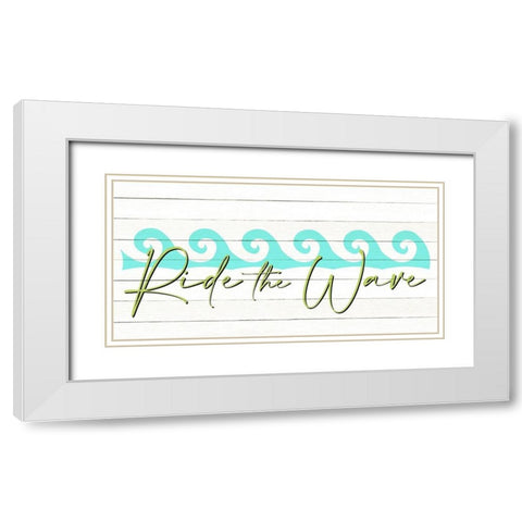 Ride the Wave White Modern Wood Framed Art Print with Double Matting by Allen, Kimberly