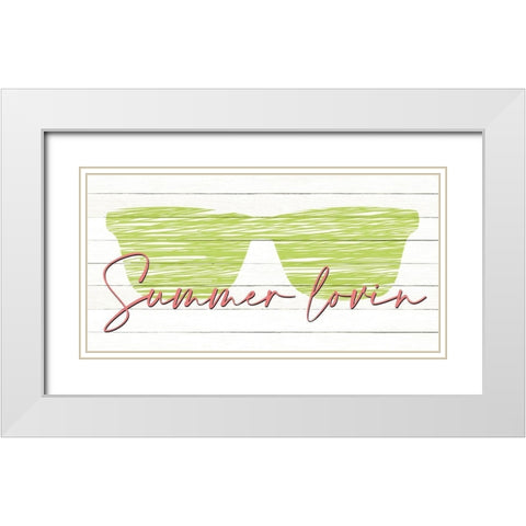 Lovin White Modern Wood Framed Art Print with Double Matting by Allen, Kimberly