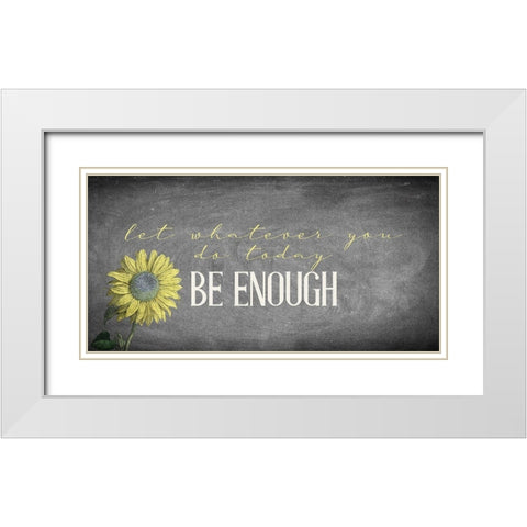 Enough White Modern Wood Framed Art Print with Double Matting by Allen, Kimberly
