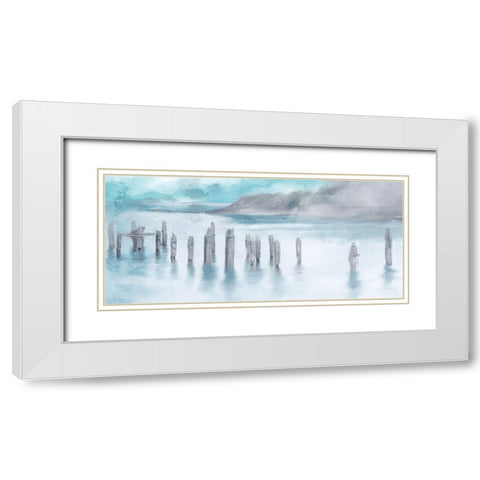 Broken Pier White Modern Wood Framed Art Print with Double Matting by Allen, Kimberly