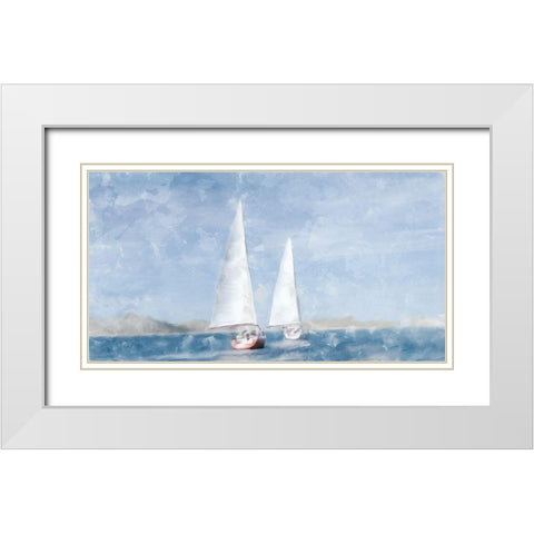 Sailing White Modern Wood Framed Art Print with Double Matting by Allen, Kimberly