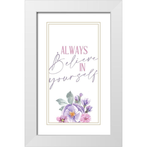Hello Beautiful 2 White Modern Wood Framed Art Print with Double Matting by Allen, Kimberly