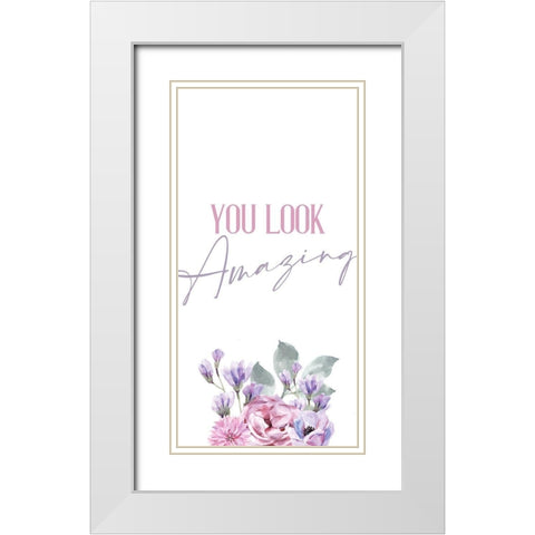 Hello Beautiful 3 White Modern Wood Framed Art Print with Double Matting by Allen, Kimberly