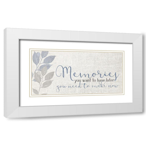 Memories V4 White Modern Wood Framed Art Print with Double Matting by Allen, Kimberly