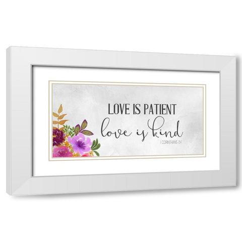 Love Is White Modern Wood Framed Art Print with Double Matting by Allen, Kimberly