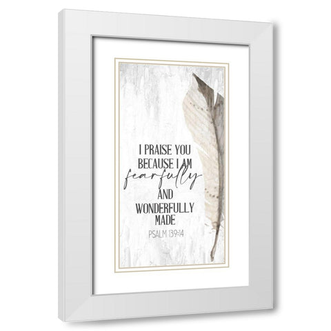 I Praise White Modern Wood Framed Art Print with Double Matting by Allen, Kimberly