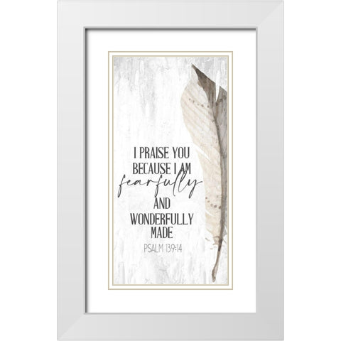 I Praise White Modern Wood Framed Art Print with Double Matting by Allen, Kimberly