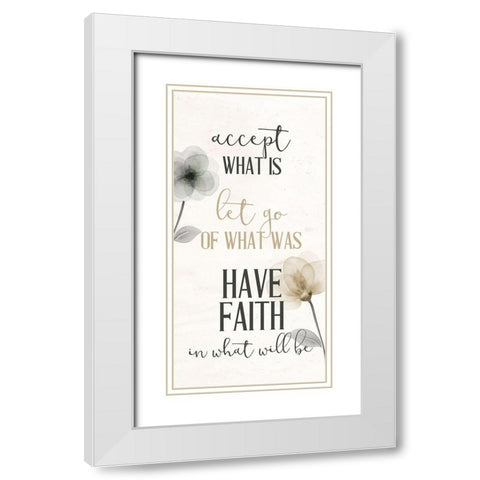 Open Bloom 3 White Modern Wood Framed Art Print with Double Matting by Allen, Kimberly
