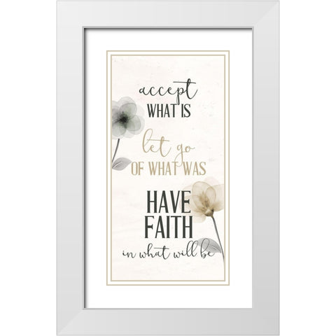 Open Bloom 3 White Modern Wood Framed Art Print with Double Matting by Allen, Kimberly