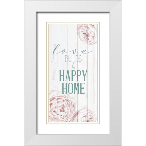 On Teal 3 White Modern Wood Framed Art Print with Double Matting by Allen, Kimberly
