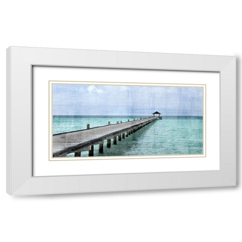 Paradise White Modern Wood Framed Art Print with Double Matting by Allen, Kimberly