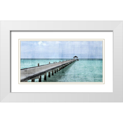 Paradise White Modern Wood Framed Art Print with Double Matting by Allen, Kimberly