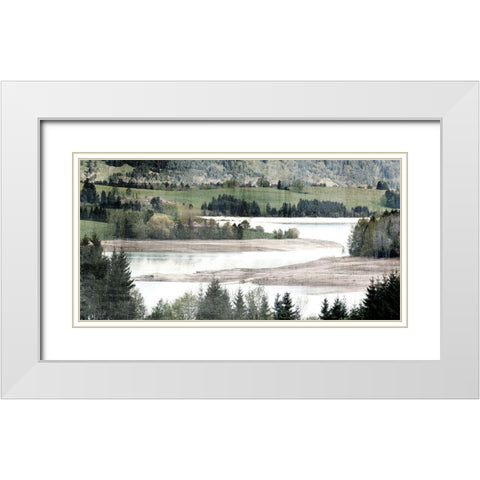 River Rum White Modern Wood Framed Art Print with Double Matting by Allen, Kimberly
