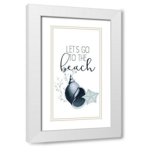 Sea Blues 5 White Modern Wood Framed Art Print with Double Matting by Allen, Kimberly