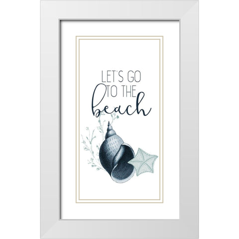 Sea Blues 5 White Modern Wood Framed Art Print with Double Matting by Allen, Kimberly
