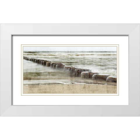 Waterbreak White Modern Wood Framed Art Print with Double Matting by Allen, Kimberly
