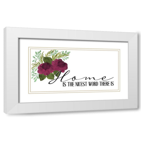 Home Is the Nicest White Modern Wood Framed Art Print with Double Matting by Allen, Kimberly