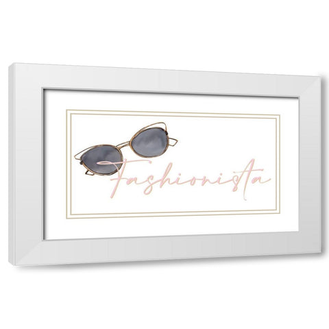 Fashionista 1 White Modern Wood Framed Art Print with Double Matting by Allen, Kimberly