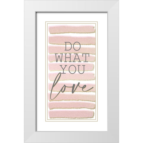 Fashionista 6 White Modern Wood Framed Art Print with Double Matting by Allen, Kimberly