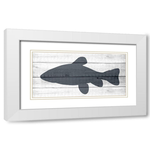 Lake House 1 White Modern Wood Framed Art Print with Double Matting by Allen, Kimberly