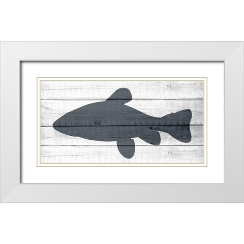 Lake House 1 White Modern Wood Framed Art Print with Double Matting by Allen, Kimberly