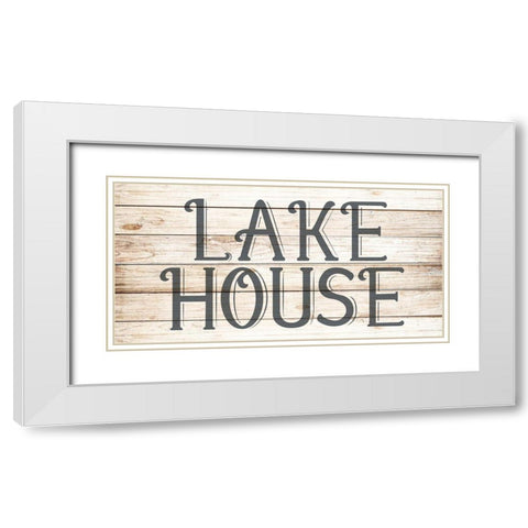 Lake House 4 White Modern Wood Framed Art Print with Double Matting by Allen, Kimberly