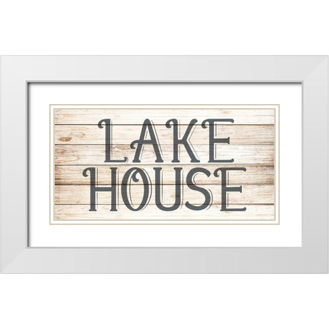 Lake House 4 White Modern Wood Framed Art Print with Double Matting by Allen, Kimberly