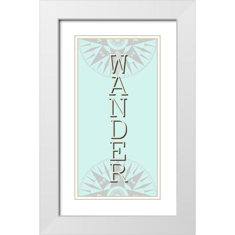 Minty 12 White Modern Wood Framed Art Print with Double Matting by Allen, Kimberly