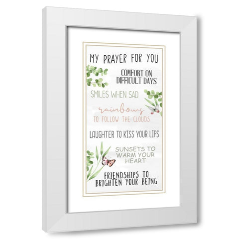 My Prayer 1 White Modern Wood Framed Art Print with Double Matting by Allen, Kimberly