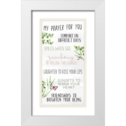 My Prayer 1 White Modern Wood Framed Art Print with Double Matting by Allen, Kimberly