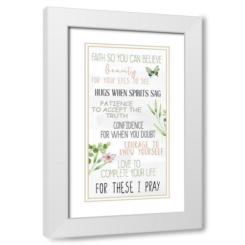 My Prayer 2 White Modern Wood Framed Art Print with Double Matting by Allen, Kimberly