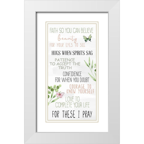 My Prayer 2 White Modern Wood Framed Art Print with Double Matting by Allen, Kimberly