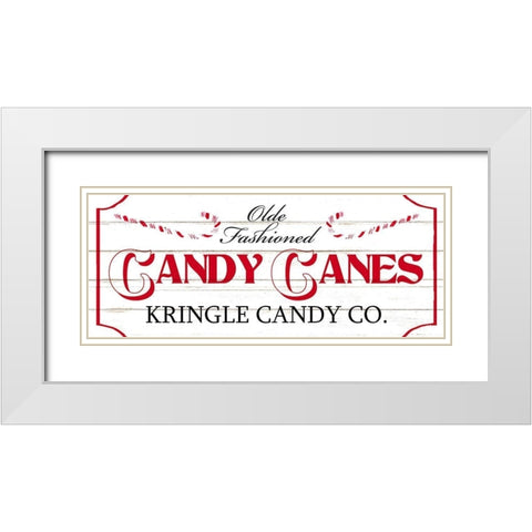 Old Fashioned Candy Canes White Modern Wood Framed Art Print with Double Matting by Allen, Kimberly