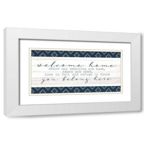 You Belong Here White Modern Wood Framed Art Print with Double Matting by Allen, Kimberly
