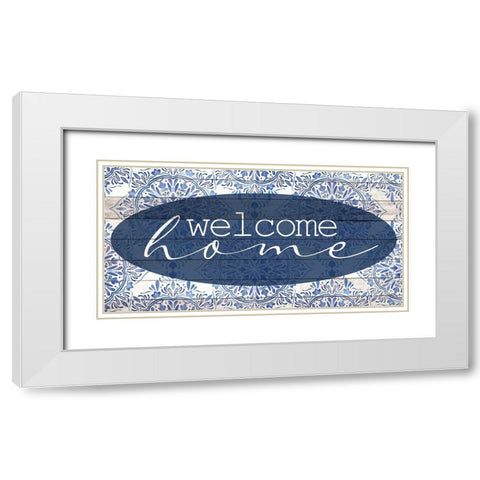 Welcome Home White Modern Wood Framed Art Print with Double Matting by Allen, Kimberly