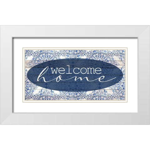 Welcome Home White Modern Wood Framed Art Print with Double Matting by Allen, Kimberly