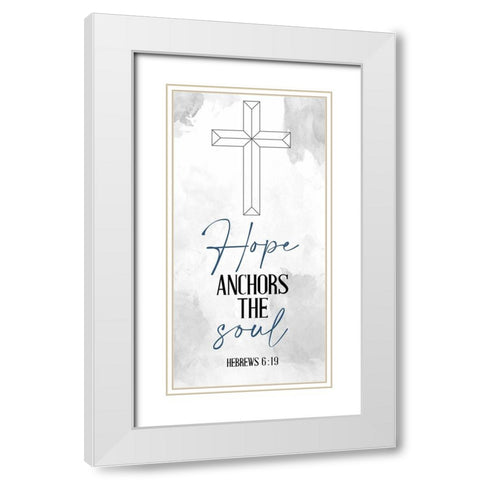 Faith Hope 2 White Modern Wood Framed Art Print with Double Matting by Allen, Kimberly