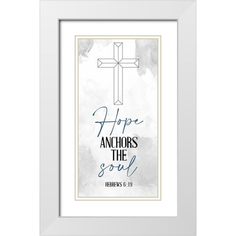 Faith Hope 2 White Modern Wood Framed Art Print with Double Matting by Allen, Kimberly