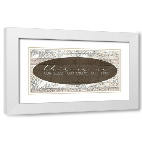 Us White Modern Wood Framed Art Print with Double Matting by Allen, Kimberly