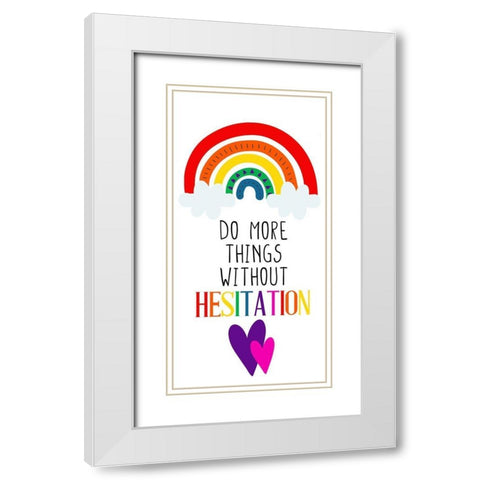 Do More White Modern Wood Framed Art Print with Double Matting by Allen, Kimberly