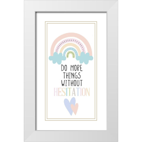 Do More Things v1 White Modern Wood Framed Art Print with Double Matting by Allen, Kimberly