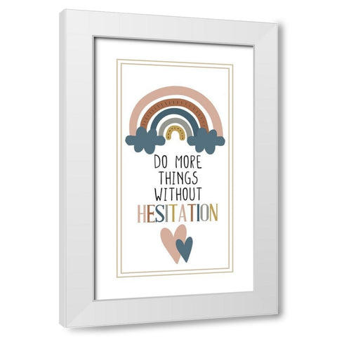 Do More Things v2 White Modern Wood Framed Art Print with Double Matting by Allen, Kimberly