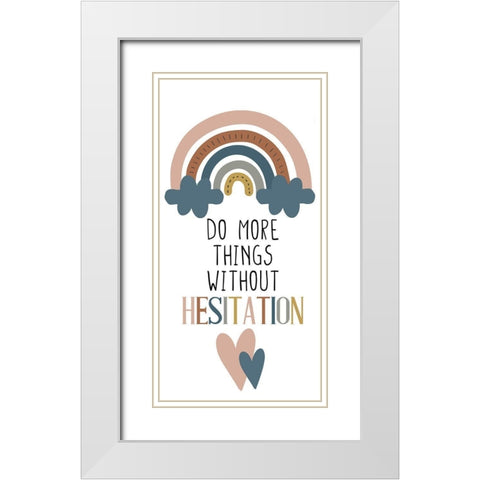 Do More Things v2 White Modern Wood Framed Art Print with Double Matting by Allen, Kimberly