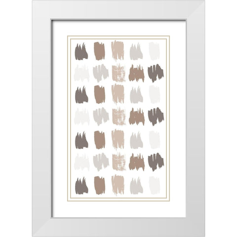 Paint Daubs 2 White Modern Wood Framed Art Print with Double Matting by Allen, Kimberly