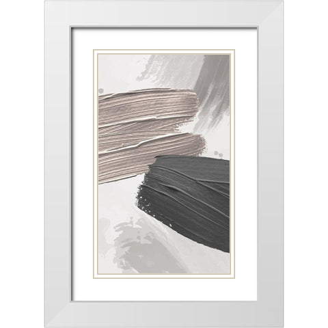 Strokes 2 White Modern Wood Framed Art Print with Double Matting by Allen, Kimberly