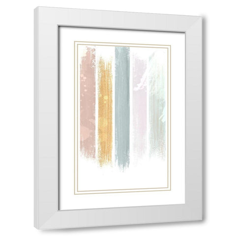 Streams 1 White Modern Wood Framed Art Print with Double Matting by Allen, Kimberly