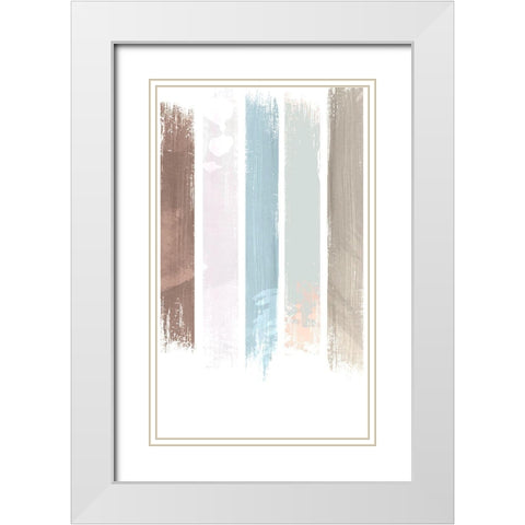 Streams 2 White Modern Wood Framed Art Print with Double Matting by Allen, Kimberly