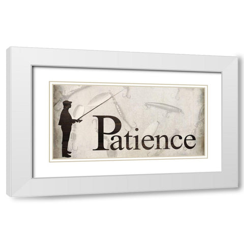 Patience White Modern Wood Framed Art Print with Double Matting by Allen, Kimberly